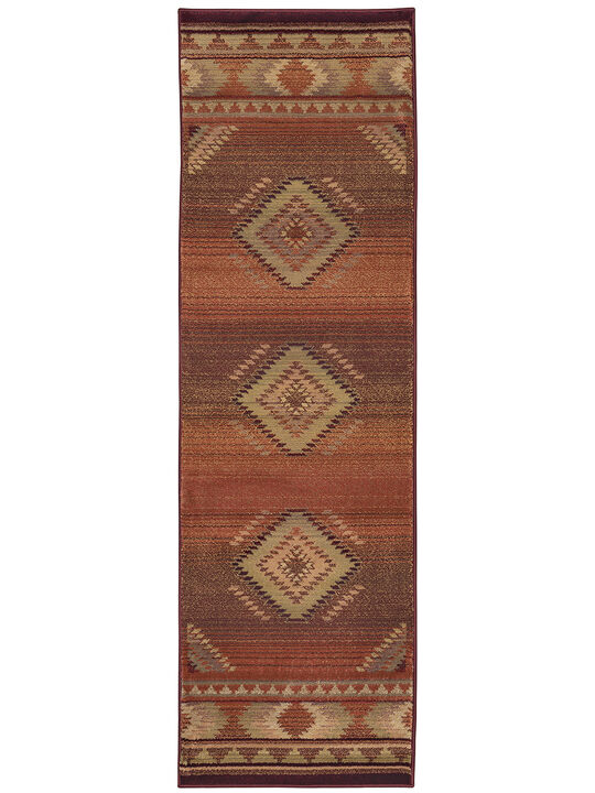 Generations 2'3" x 7'6" Red Rug