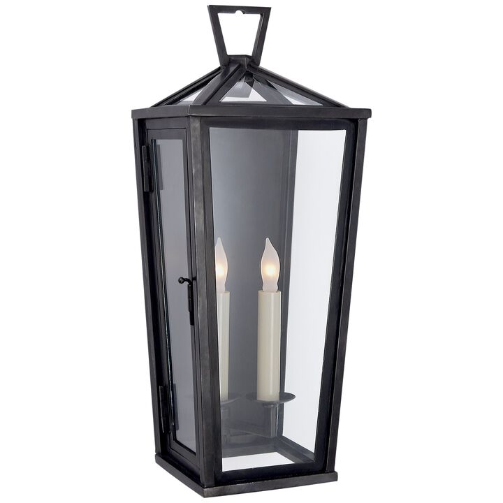 Darlana Small Tall 3/4 Wall Lantern in Bronze