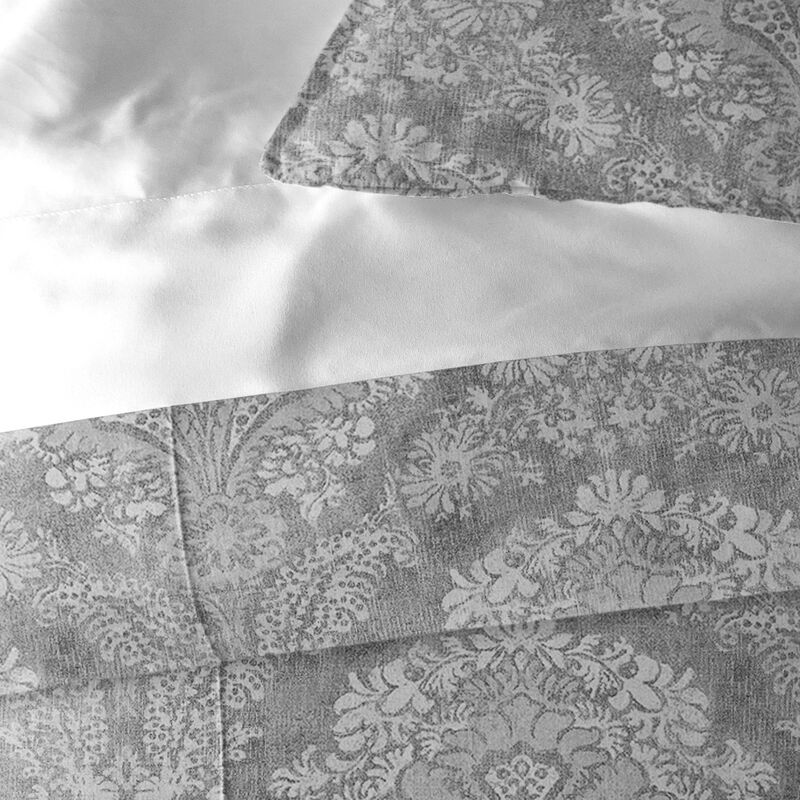 6ix Tailors Fine Linens Ophelia Gray Duvet Cover Set