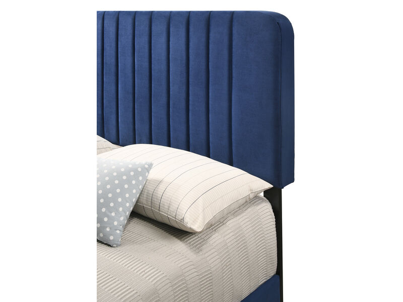 Lodi Navy Blue Queen Panel Bed