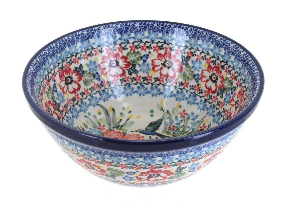 Blue Rose Polish Pottery Athena Small Serving Bowl