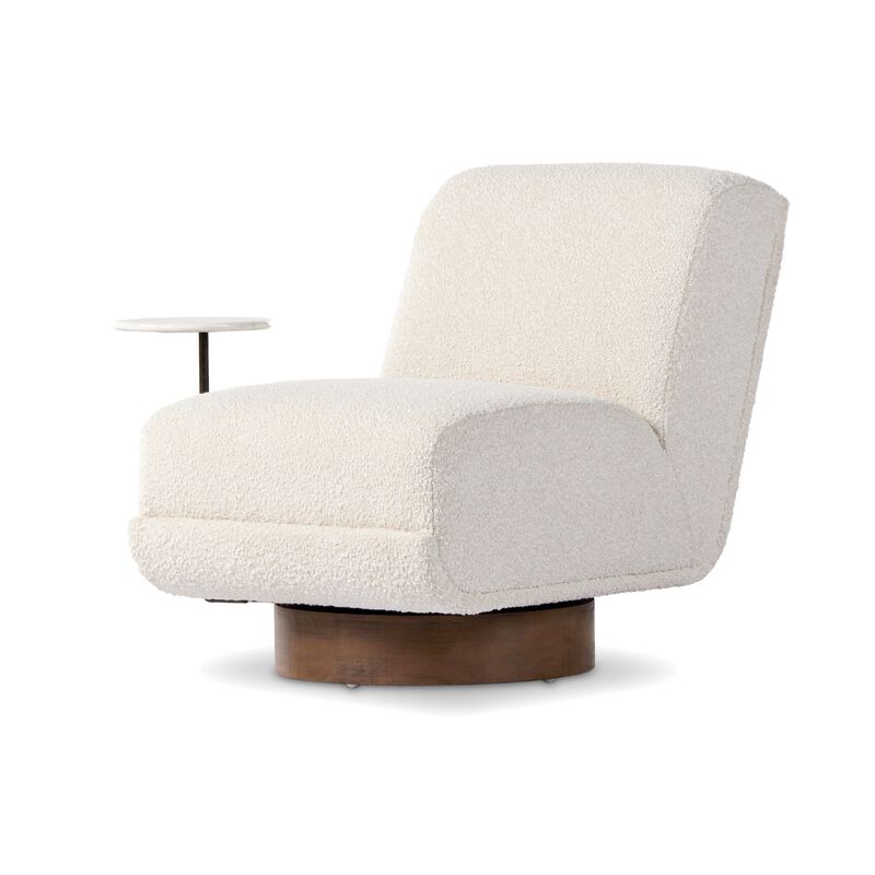 Bronwyn Swivel Chair with Side Table