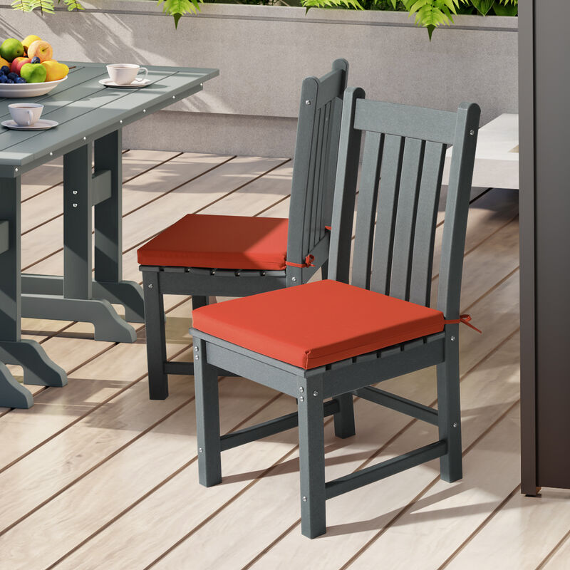 WestinTrends Outdoor Patio Kitchen Dining Chair Square Seat Cushions Set of 4, 19 x 17