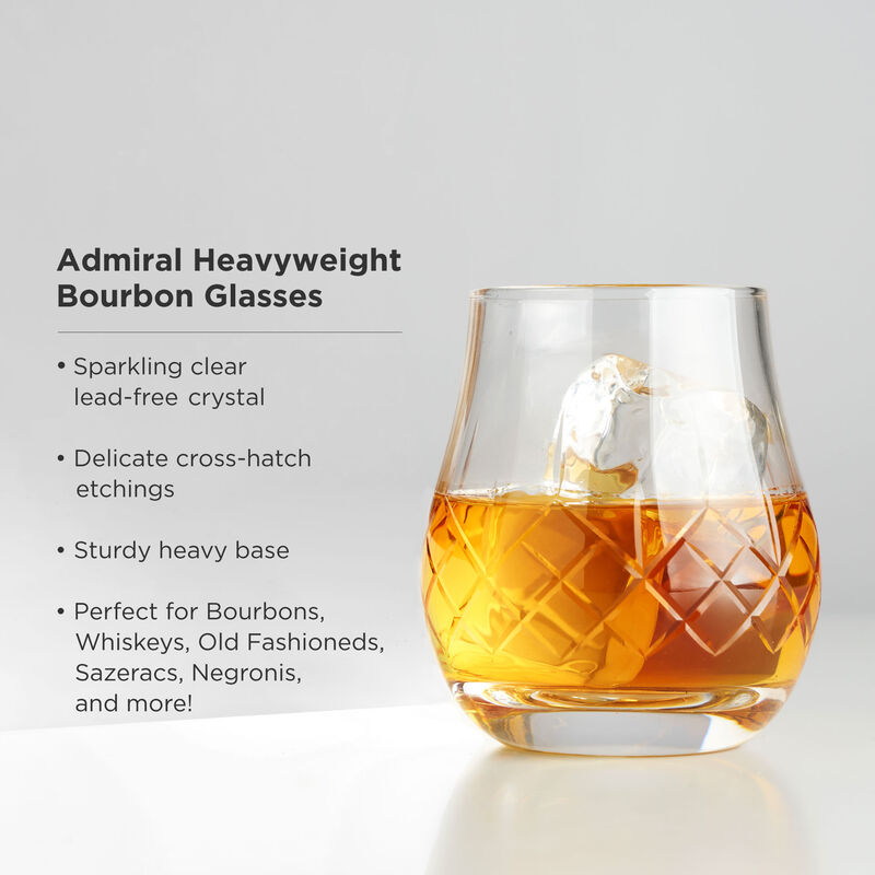 Admiral Crystal Whiskey Heavyweight Glasses