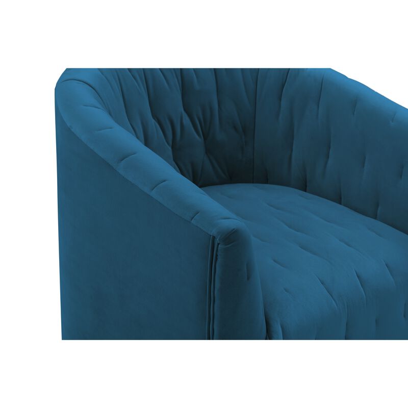 Rustic Manor Isadora Velvet Swivel Accent Chair