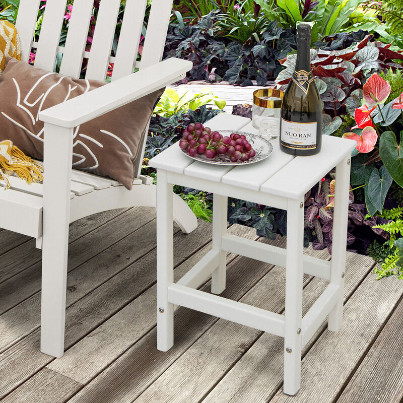 14 Inch Square Weather-Resistant Adirondack Side Table