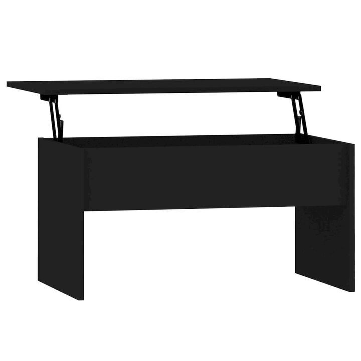 Coffee Table Black 31.5"x19.9"x16.3" Engineered Wood