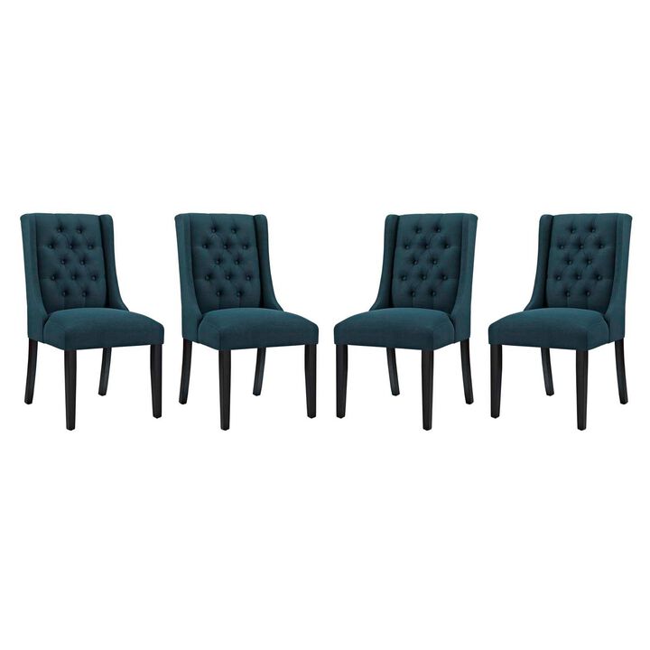 Baronet Dining Chair Fabric Set of 4-Benzara