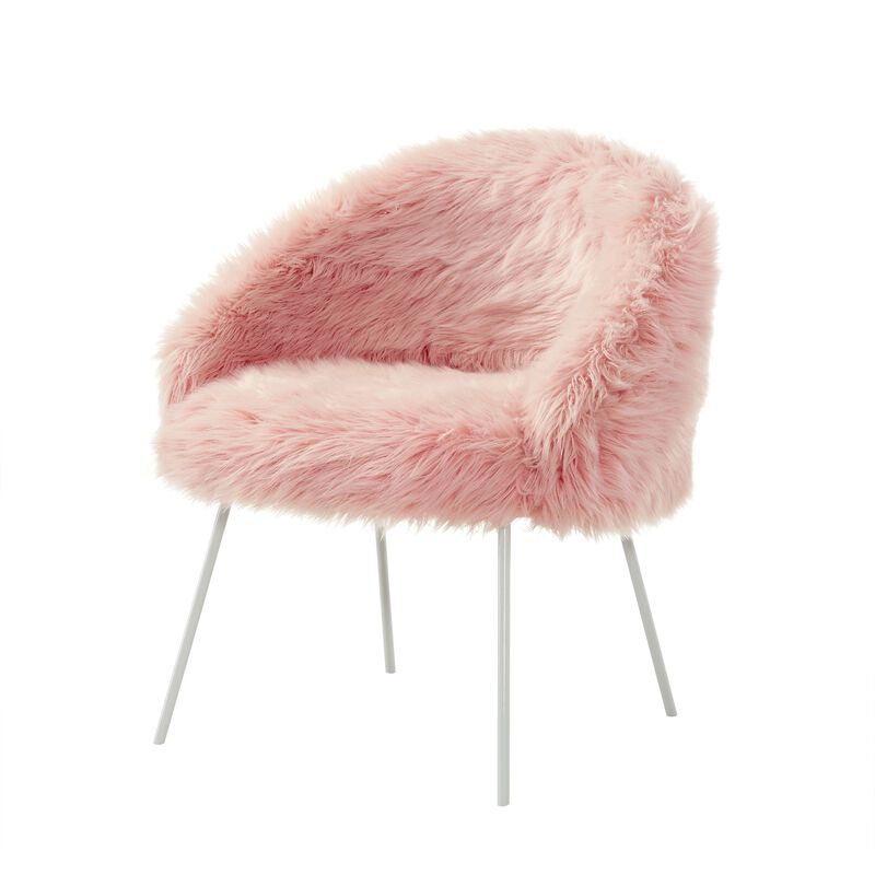 Inspired Home Fred Faux Fur Accent Chair