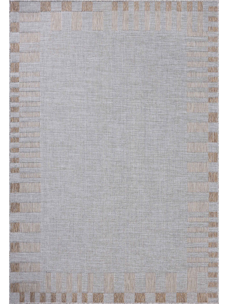 Topanga Silver/Natural 18" x 18" Sample Rug by Amber Lewis x Loloi