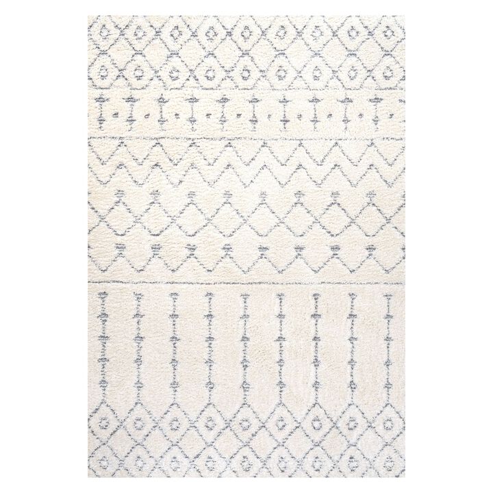 Pia Moroccan Trellis Plush Carved Area Rug