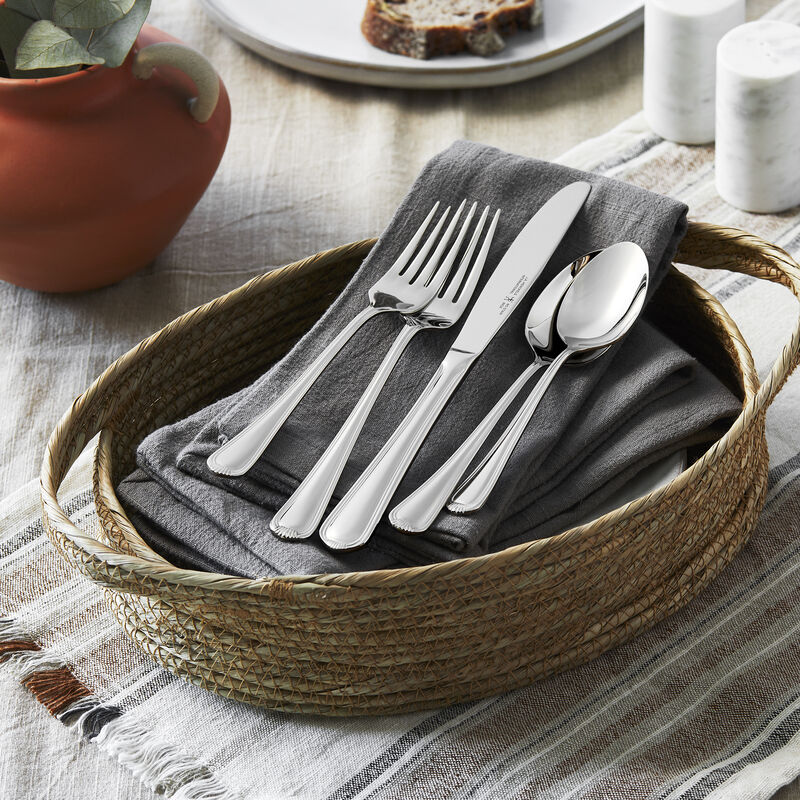 Henckels Alcea Flatware Set, 65-Piece, Silver