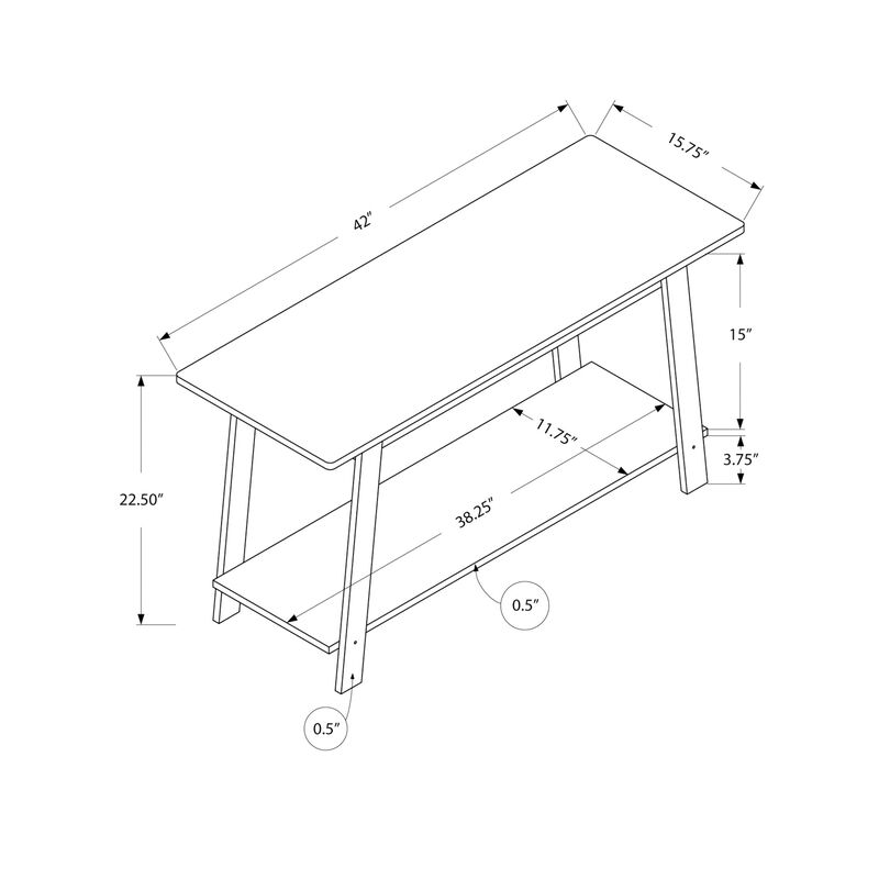 Monarch Specialties I 2737 Tv Stand, 42 Inch, Console, Media Entertainment Center, Storage Shelves, Living Room, Bedroom, Laminate, Grey, Contemporary, Modern