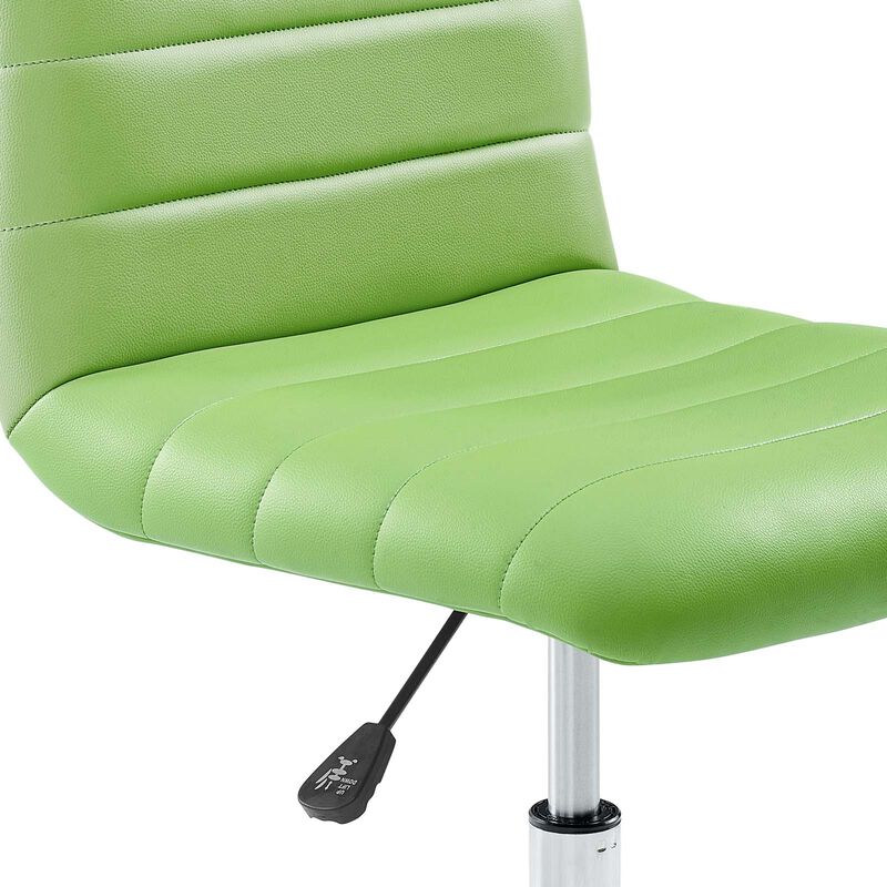 Modway Furniture - Ripple Armless Mid Back Vinyl Office Chair Bright Green