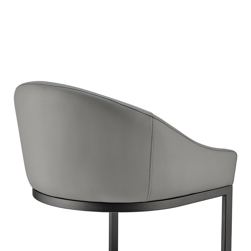 Atherik Bar Stool in Metal/Faux Leather