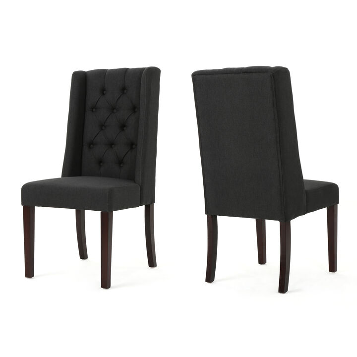 Streamdale Elegant Tufted Wingback Dining Chairs Sophistication and Comfort