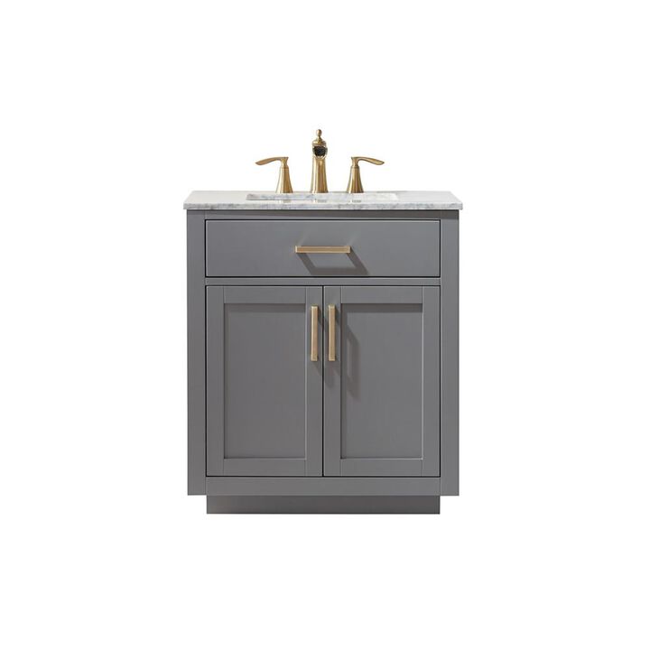 Altair 30 Single Bathroom Vanity Set in Gray without Mirror