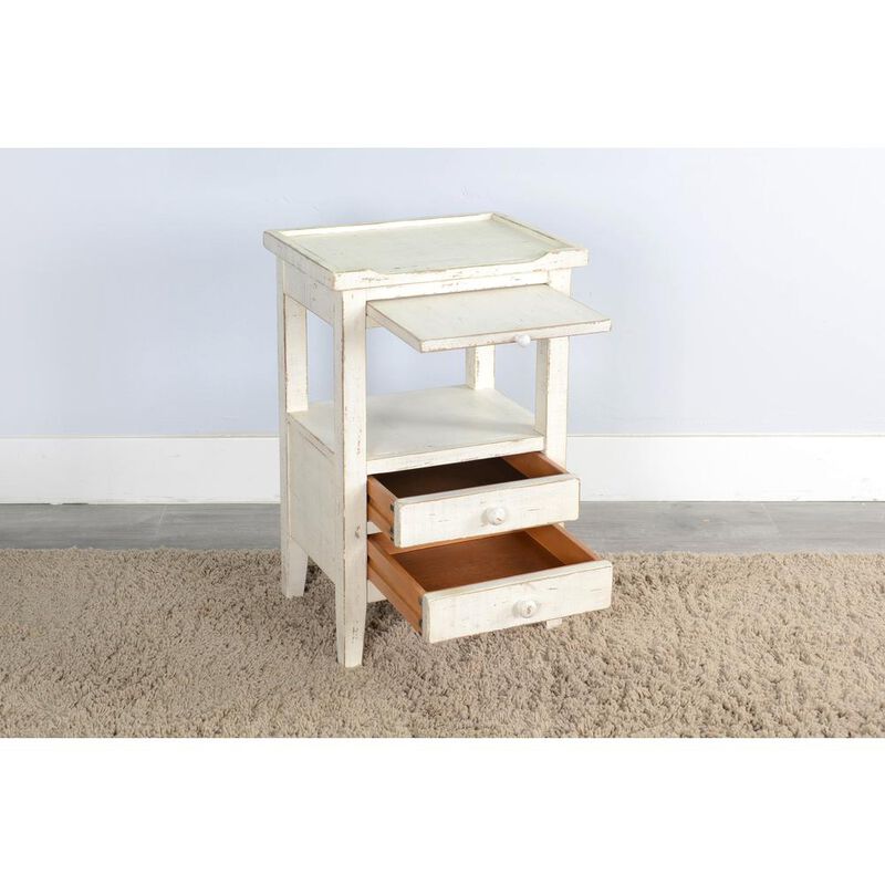 Sunny Designs White Sand Side Table