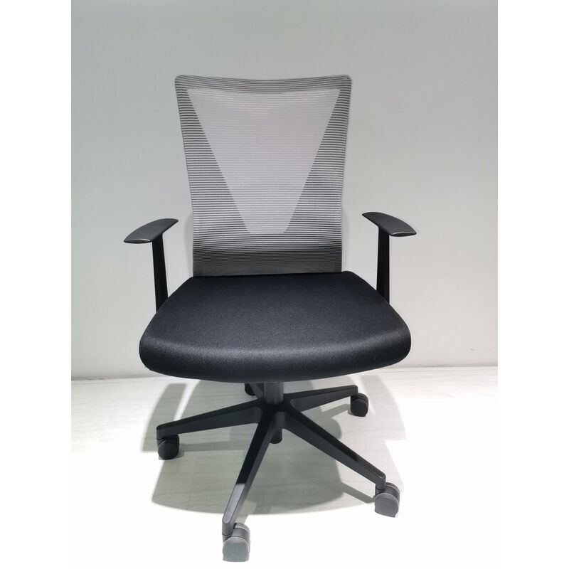 Nicolas Swivel Adjustable Height Fixed Armrest Office Chair Black Wengue And Smokey Oak