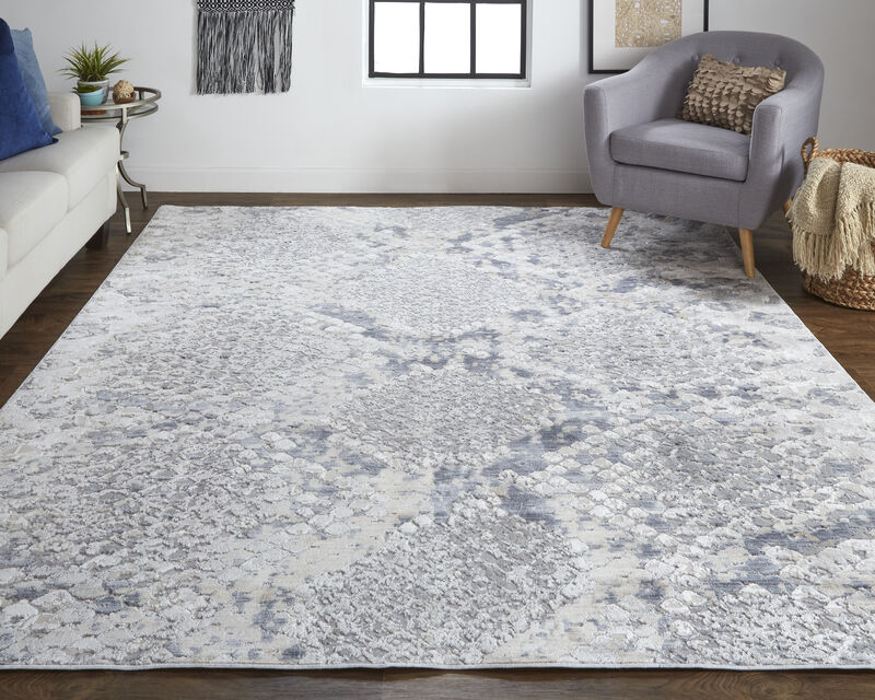 Laina 39GIF 3' x 5' Silver/Gray/Blue Rug