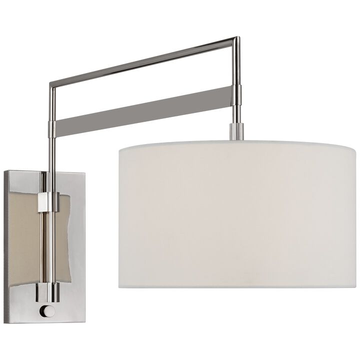 Gael Large Articulating Wall Light in Polished Nickel