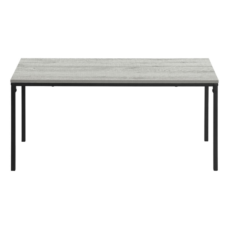 Monarch Specialties I 3796 Coffee Table, Accent, Cocktail, Rectangular, Living Room, 40"L, Metal, Laminate, Grey, Black, Contemporary, Modern