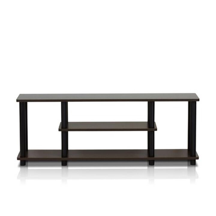 Furinno Furinno 12250R1WN/BK Turn-N-Tube No Tools 3D 3-Tier Entertainment TV Stands