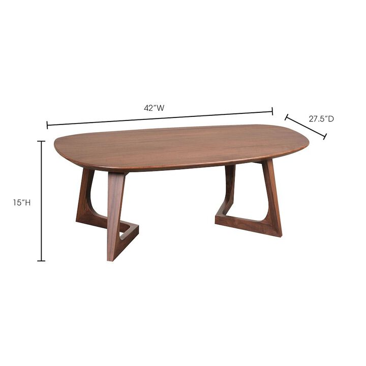 Moe's Home Collection Godenza Coffee Table Small, Brown