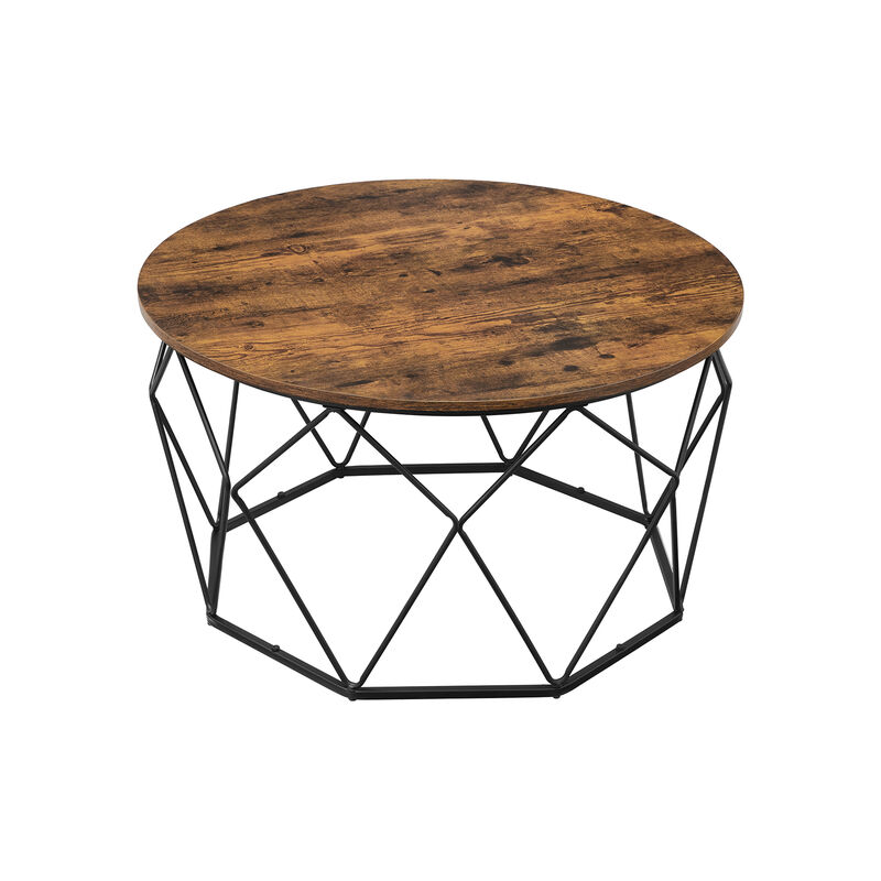 Modern Round Coffee Table - Sleek Wood Design, Perfect for Living Room Decor