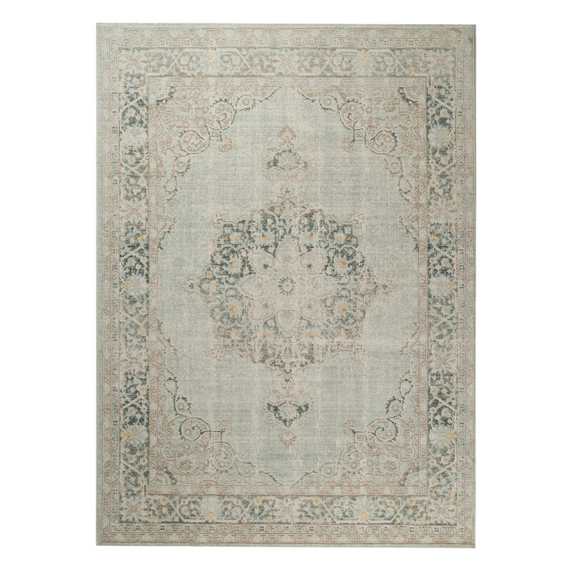 Century Haven Vintage Green Polyester Area Rug