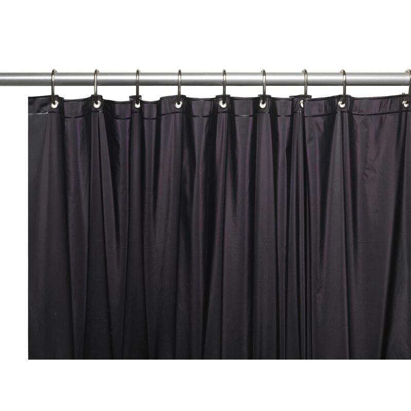 Carnation Home Fashions Extra Long, 5 Gauge Vinyl Liner - Black 72x84"