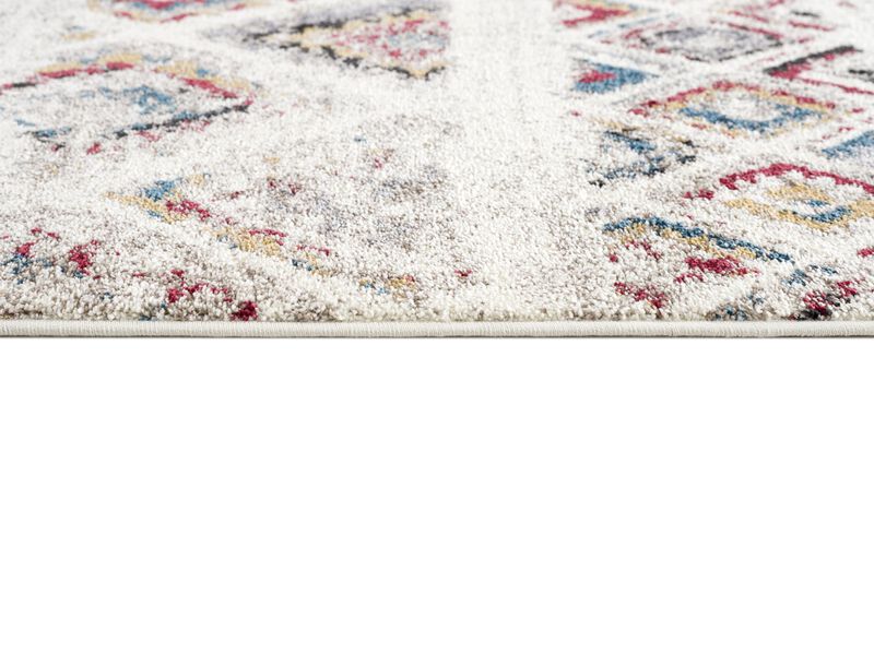 Nova Contemporary Boho Cream Red Indoor Area Rug