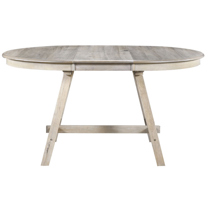Merax Wood Round Extendable Dining Table
