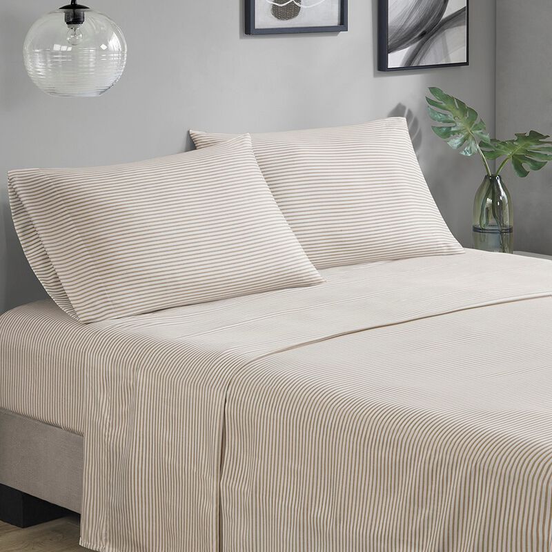 Gracie Mills Ware Striped Comforter Set with Bed Sheets