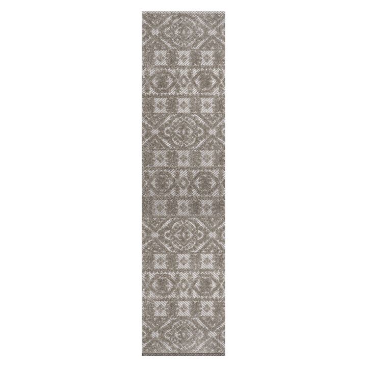 Citta High-Low Pile Mediterranean Tile Area Rug