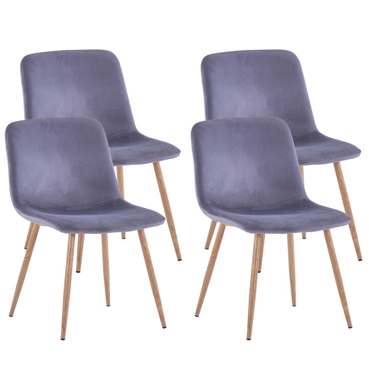 Dining Chair 4 pcs (GRAY), Modern style, technology.Suitable for restaurants, cafes, taverns, offices, living rooms, reception rooms
