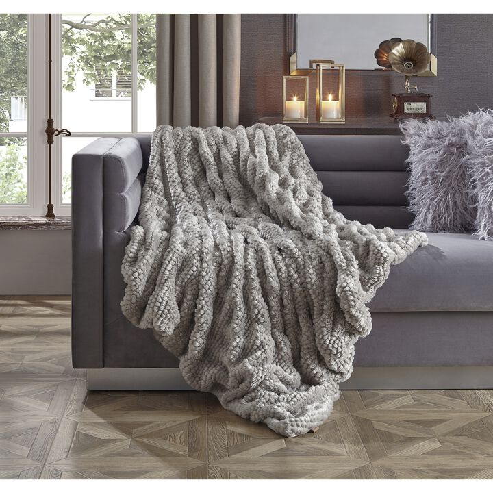Inspired Home Baron Knit Throw 50"x60"