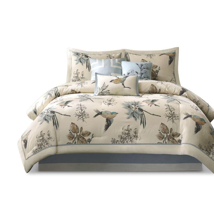 Belen Kox 7-Piece Cotton Twill Printed Comforter Set, Belen Kox