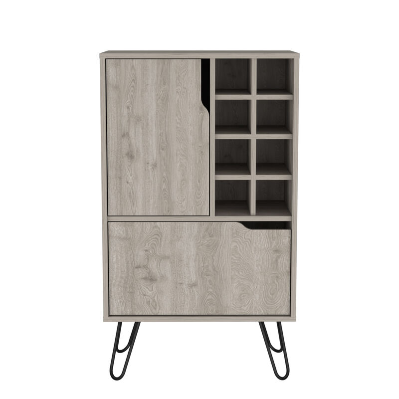 L Bar Cabinet Silhill, Living Room, Light Gray