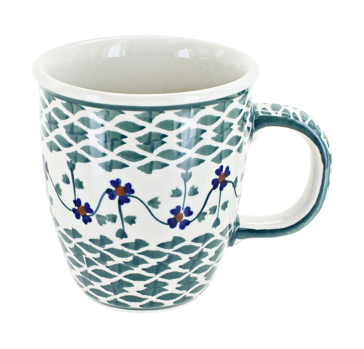 Blue Rose Polish Pottery Festive Fir Coffee Mug