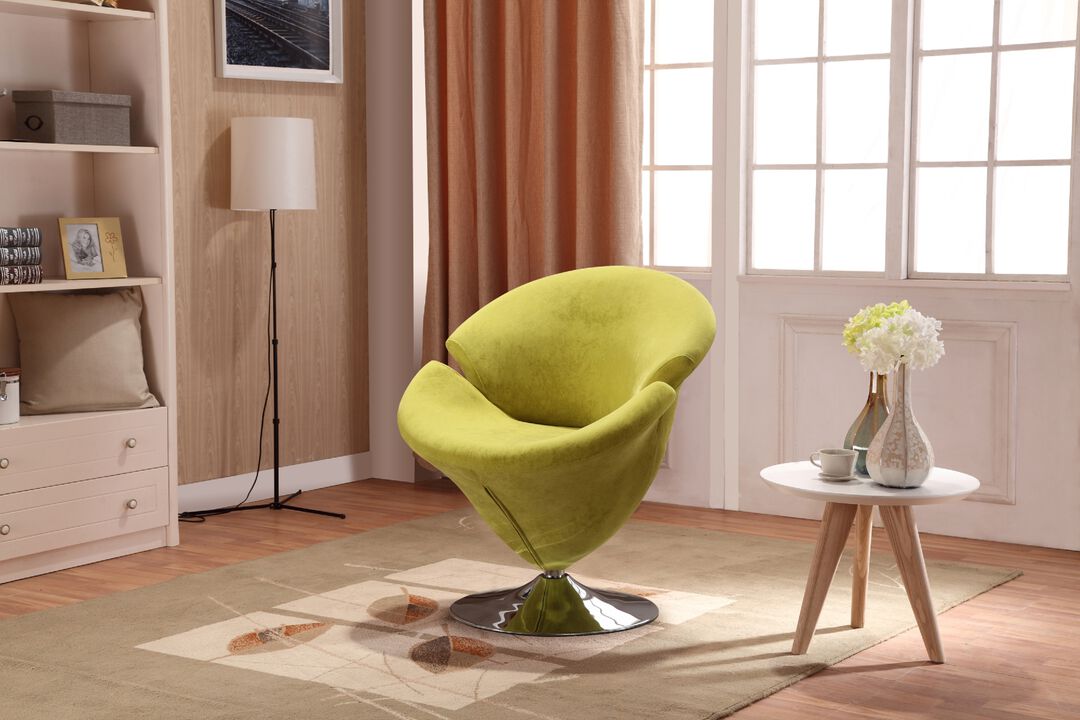 Tulip Green Swivel Accent Chairs (Set of 2)