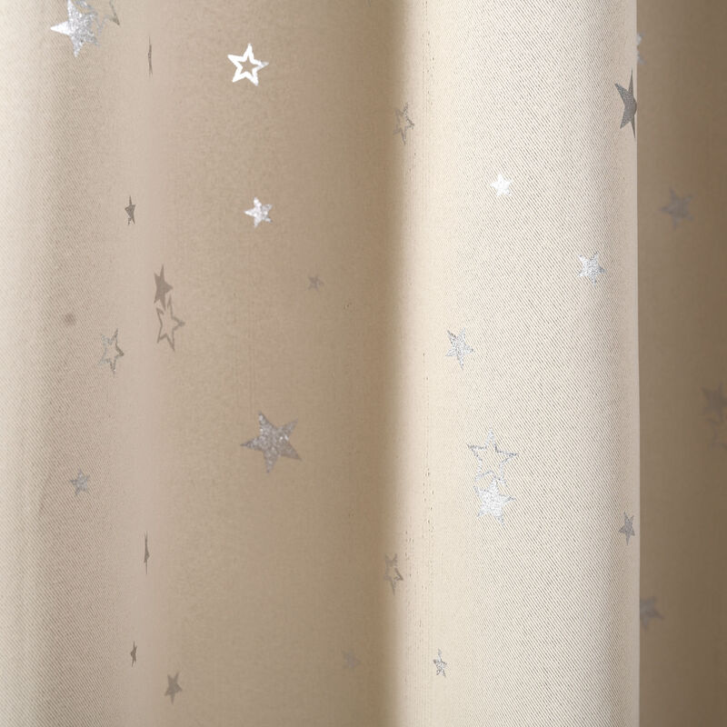 Star Sheer Insulated Grommet Blackout Window Curtain Panels