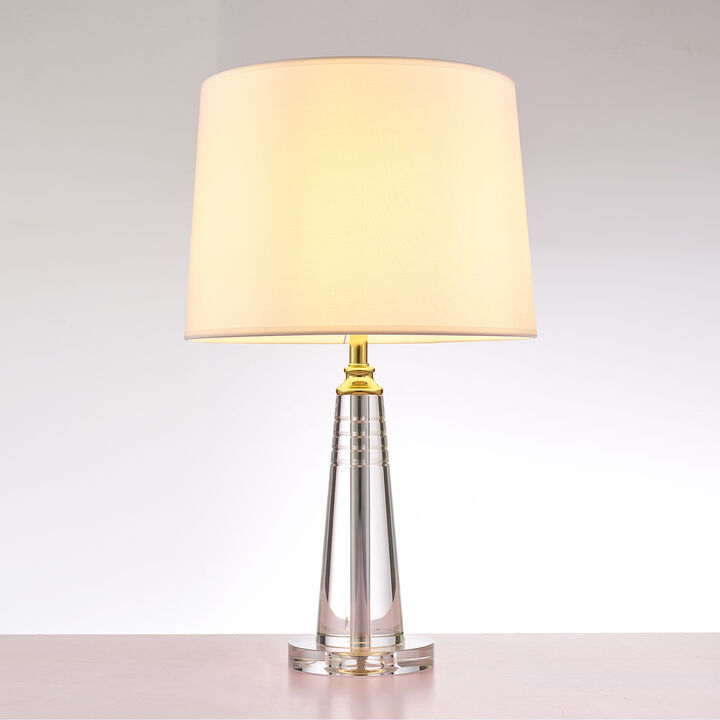 Pasargad Home Modus Collection Metal & Crystal Table Lamp Lights