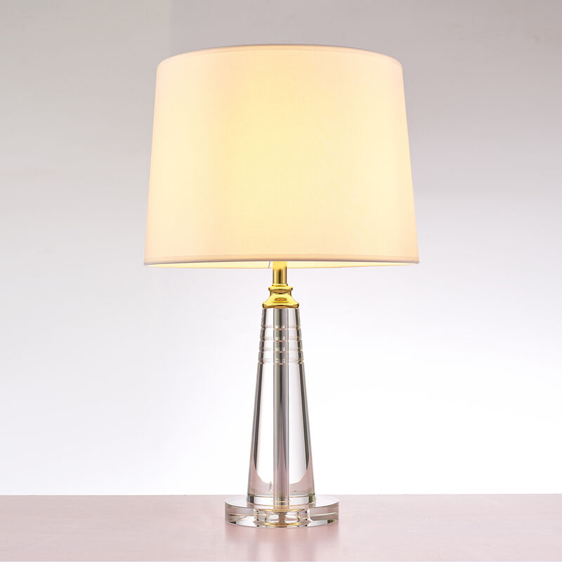 Pasargad Home Modus Collection Metal & Crystal Table Lamp Lights