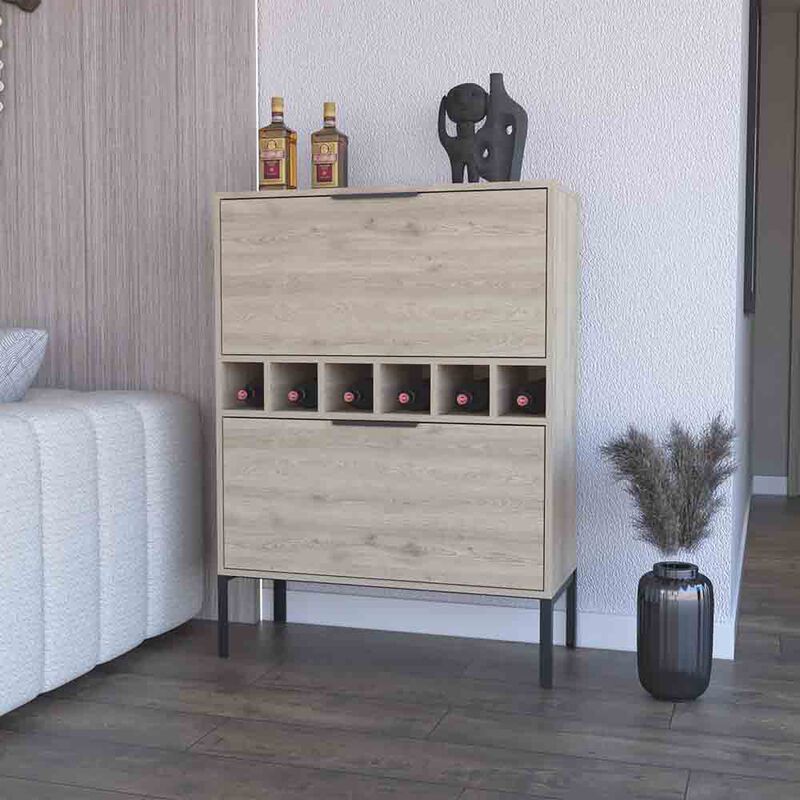 Bar Cabinet Puertu, Living Room, Light Gray