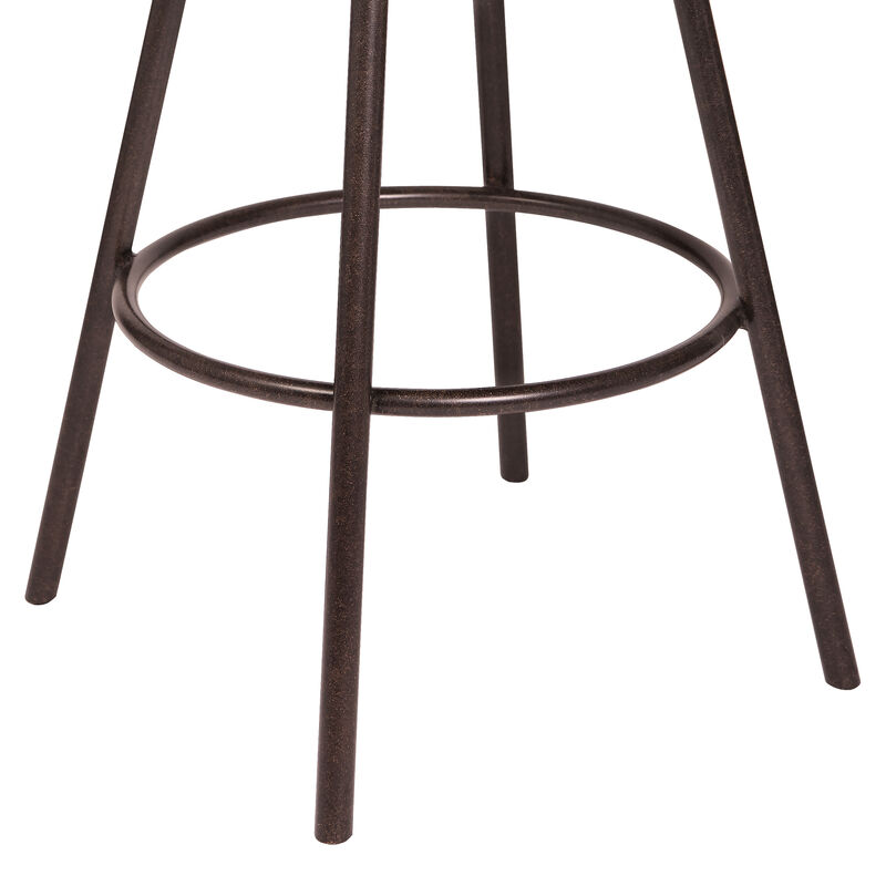 Dover  Counter Height Barstool in Auburn Bay and Brown Faux Leather