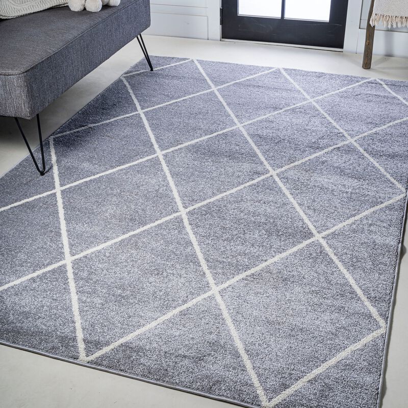 Cole Minimalist Diamond Trellis Area Rug