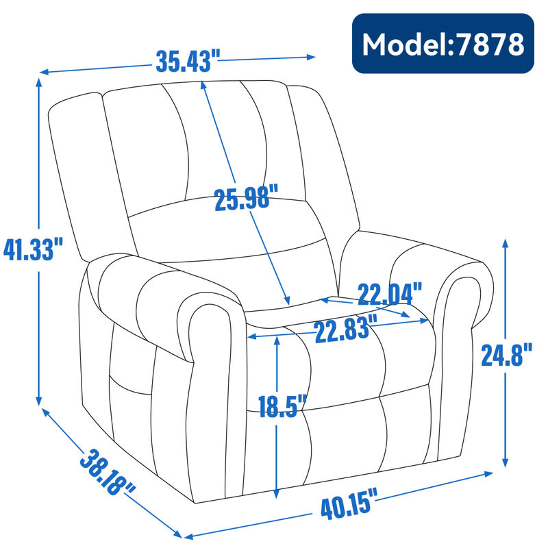 Black Leather Power Lift Recliner with Heat Massage