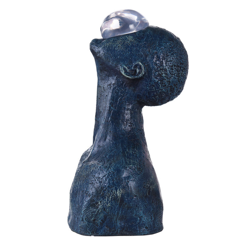 Polyresin Blue Man Sculpture