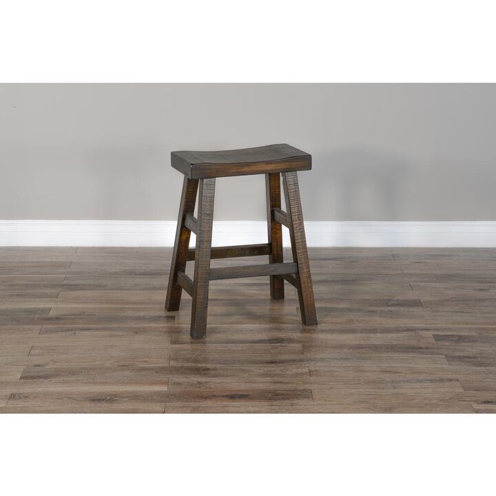 Sunny Designs Counter Saddle Seat Stool, Wood Seat